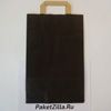 Пакет черный из крафт бумаги 370 х 240 х 100 с плоскими ручками