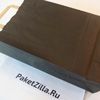 Пакет черный из крафт бумаги 370 х 240 х 100 с плоскими ручками