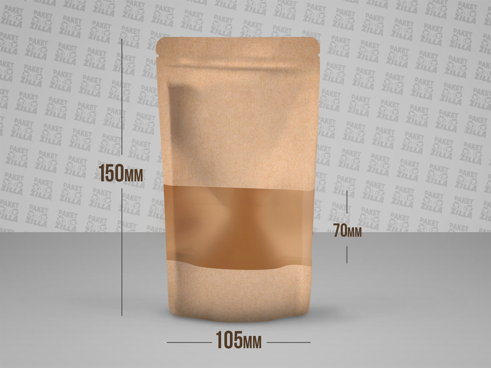 Крафт пакет дой-пак zip lock 150 * 105 мм