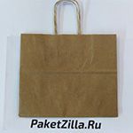 Крафт пакеты с кручеными ручками