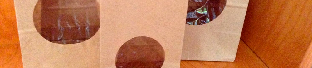 Бумажные крафт пакеты с окошком