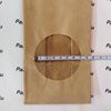 Бумажный крафт пакет 200 * 100 * 60 мм с окном. 2-х слойный. 4.