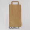 Крафт пакет 350 * 190 * 90 мм с плоскими ручками